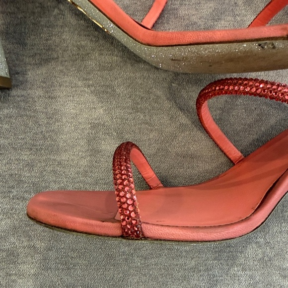 Rene Caovilla Red Strappy Women's Sandals size 8.5(38.5) - Picture 10 of 12